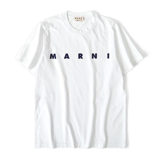 MARNI マルニ ロゴTシャツ HUMU0170P0 S22763 白 半袖Tシャツ