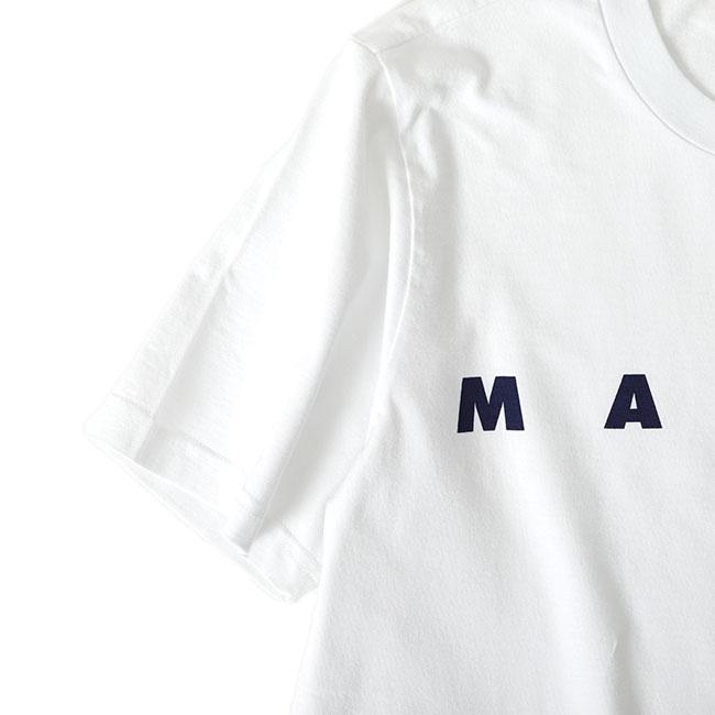 MARNI マルニ ロゴTシャツ HUMU0170P0 S22763 白 半袖Tシャツ メンズ 