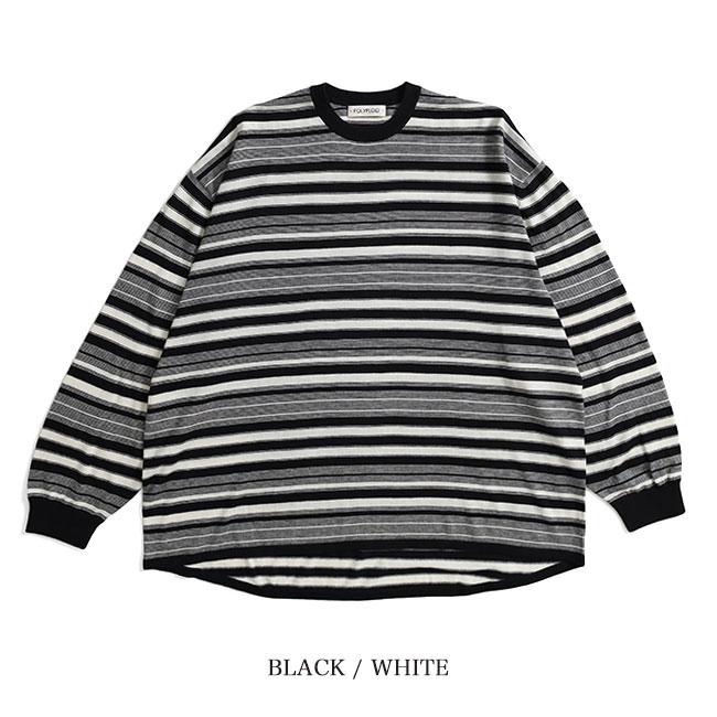 POLYPLOID ポリプロイド カシミアシルク ボーダー ハイゲージニット