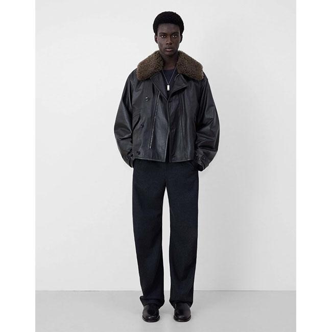 LEMAIRE ルメール シアリング レザー フライトジャケット OW1101 LEMAIRE ルメール シアリング レザー フライトジャケット OW1101