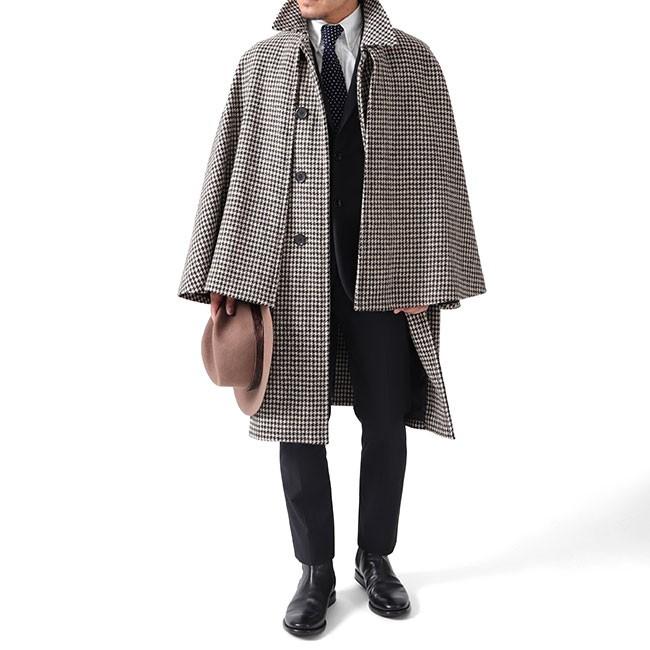 ANATOMICA インバネスコート ANATOMICA（アナトミカ） マクファーランコート 千鳥柄 MC FARLAN