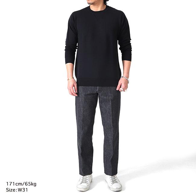 SALE] Jeanik ジーニック ウォッシュドブラック デニムスラックス