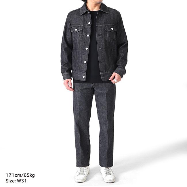 TIME SALE] Jeanik ジーニック ウォッシュドブラック デニムスラックス