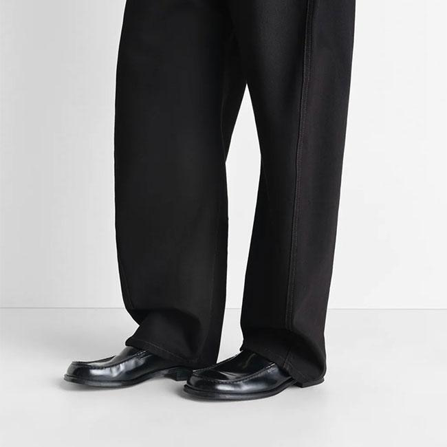 LEMAIRE ルメール カーフスキンレザー ローファー FO0235 LL0163 黒 ブラック レザーシューズ メンズの画像