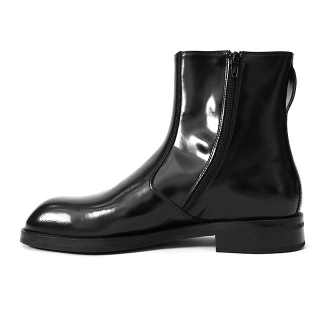 LEMAIRE ルメール カーフスキンレザー ジップブーツ FO0236 LL0157 黒 ブラック アンクルブーツ レザーシューズ メンズの画像