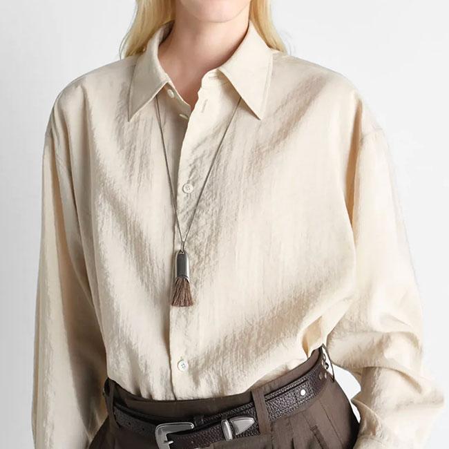 LEMAIRE ルメール パーソナル ブラシ ネックレス JW0081 LO036 シルバー メンズ レディース ギフト プレゼントの画像