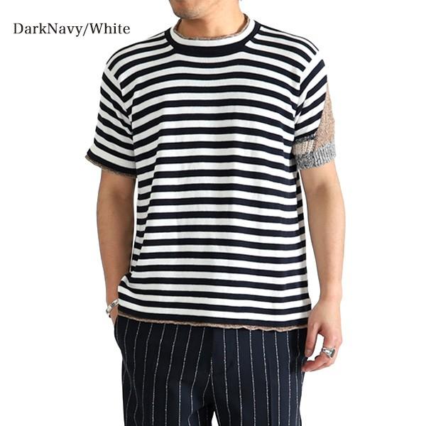 MAISON FLANEUR メゾンフラネウール ボーダーニット Tシャツ 