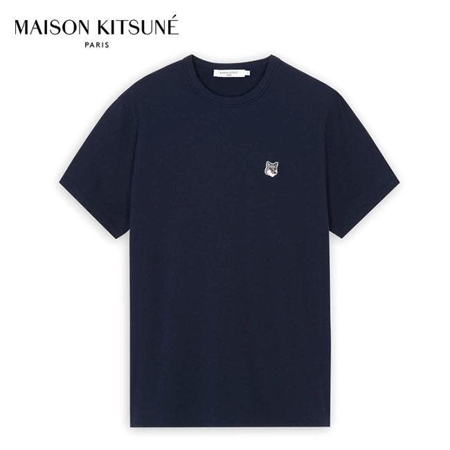 Maison Kitsune メゾンキツネ グレーフォックスヘッドロゴ T