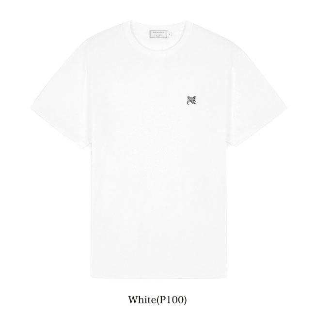 Maison Kitsune メゾンキツネ グレーフォックスヘッドロゴ Tシャツ