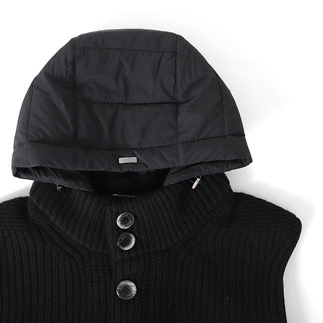SALE] HERNO ヘルノ リゾート デタッチャブルフード付き ニットベスト