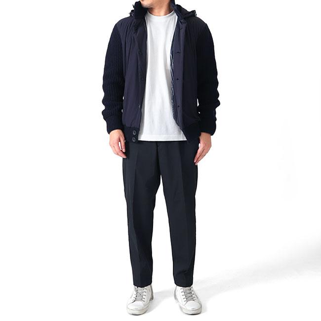 SALE] HERNO ヘルノ リゾート ナイロンコンビ フード付き ニット
