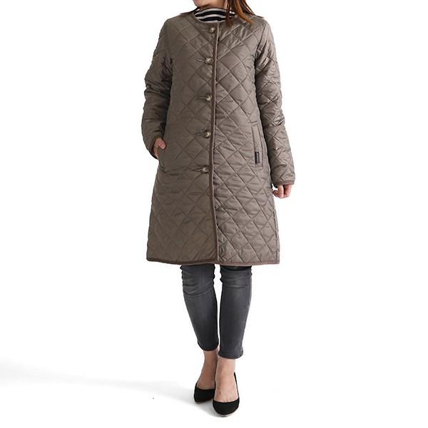 LAVENHAM ラベンハム キルティング ノーカラーコート ラウンド LOUND
