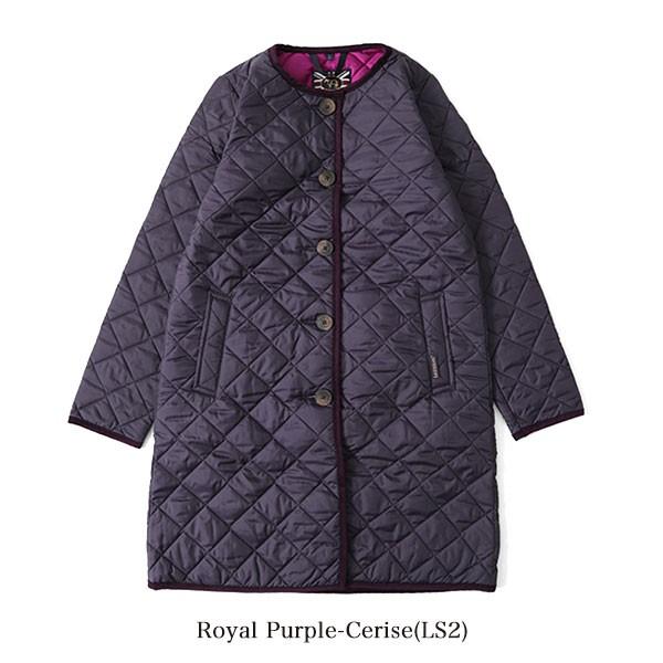 LAVENHAM ラベンハム キルティング ノーカラーコート ラウンド