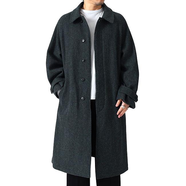 POLYPLOID ポリプロイド ヘリンボーンツイード ウールステンカラー