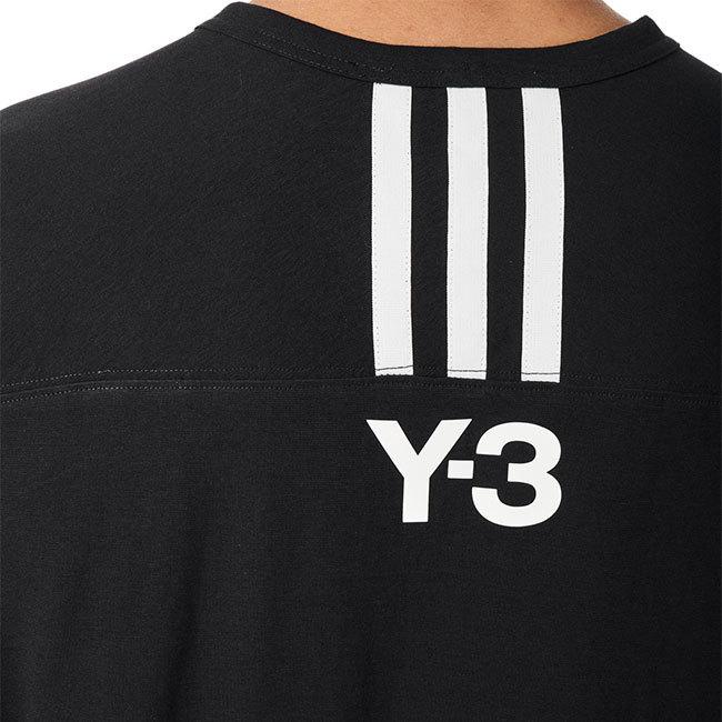 Y-3 ワイスリー オーバーサイズ 3ストライプ バックロゴ Tシャツ 