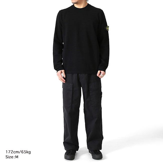 STONE ISLAND ストーンアイランド マイクロステッチ オーガニックコットンセーター 5100023 黒 ブラック メンズの画像