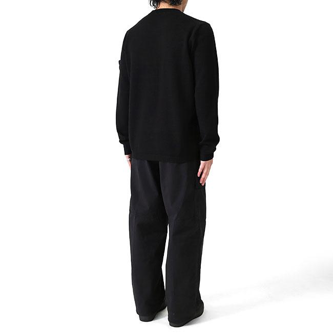 STONE ISLAND ストーンアイランド マイクロステッチ オーガニックコットンセーター 5100023 黒 ブラック メンズの画像