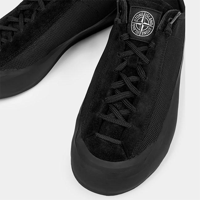 STONE ISLAND ストーンアイランド POLY MESH Compassパッチ ローカットスニーカー S100010 黒 ブラック スニーカー メンズの画像