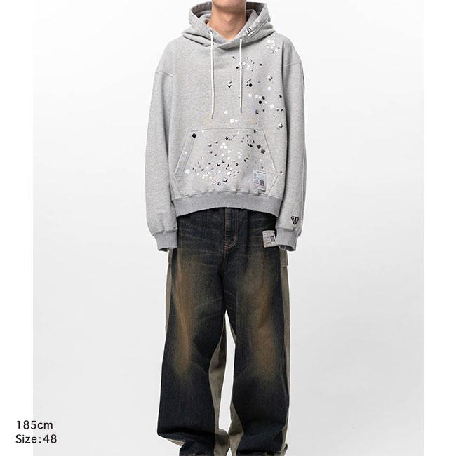 Maison MIHARA YASUHIRO メゾンミハラヤスヒロ エンベリッシュド フーディー スウェットパーカー J16HD741 プルオーバー メンズの画像