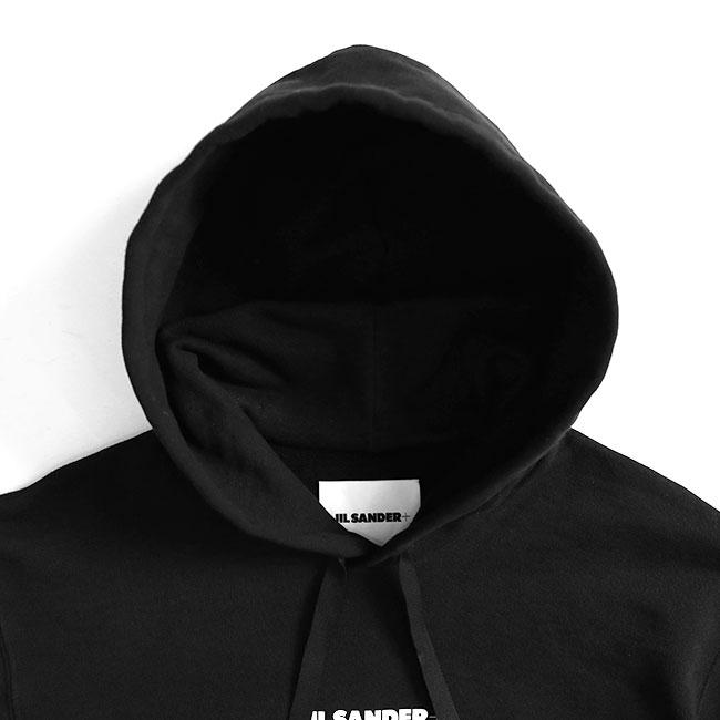 [SALE] JIL SANDER+ ジルサンダープラス ロゴ プルオーバー スウェットパーカー J47GU0129 J20039 黒 ブラック メンズの画像