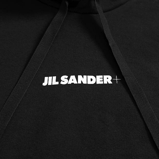[SALE] JIL SANDER+ ジルサンダープラス ロゴ プルオーバー スウェットパーカー J47GU0129 J20039 黒 ブラック メンズの画像