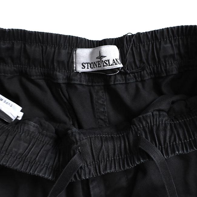 STONE ISLAND ストーンアイランド ガーメントダイ テーパード カーゴパンツ 8115313L1 K2S153100033 黒 ブラック メンズの画像