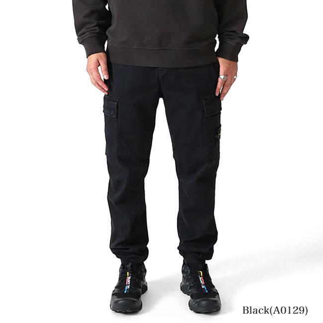 STONE ISLAND ストーンアイランド ガーメントダイ テーパード カーゴパンツ 8115313L1 K2S153100033 黒 ブラック メンズの画像