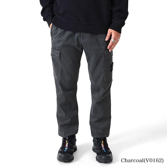 STONE ISLAND ストーンアイランド ガーメントダイ テーパード カーゴパンツ 8115313L1 K2S153100033 黒 ブラック メンズの画像