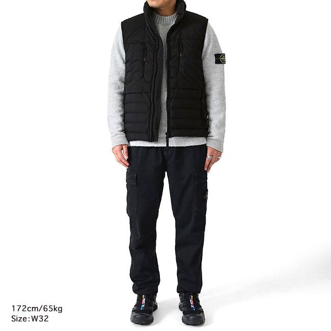 STONE ISLAND ストーンアイランド ガーメントダイ テーパード カーゴパンツ 8115313L1 K2S153100033 黒 ブラック メンズの画像