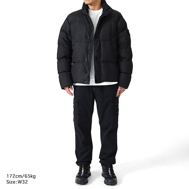 STONE ISLAND ストーンアイランド ガーメントダイ テーパード カーゴパンツ 8115313L1 K2S153100033 黒 ブラック メンズの画像