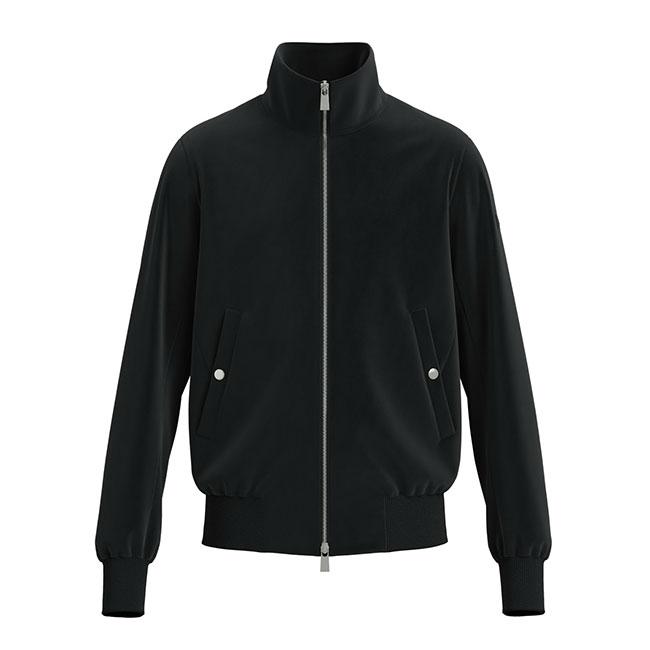 TATRAS タトラス LUND ルンド ECOスエード スタンドカラー ジップジャケット 黒 メンズの画像