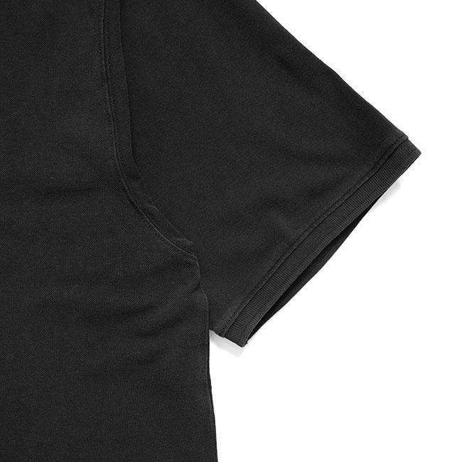 Acne Studios ブラック ポロシャツ 半袖 Acne Studios - ウォッシュドロゴポロシャツ - ブラック