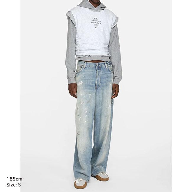 Acne Studios アクネストゥディオズ ペイント ルーズフィットジーンズ 2023 U Trafalgar トラファルガー ジーパン ワイドジーンズ メンズの画像