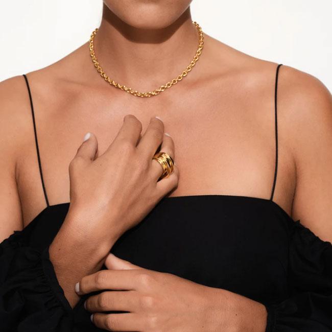 TOMWOOD トムウッド Ada Chain Gold 17inch エイダチェーン ゴールド