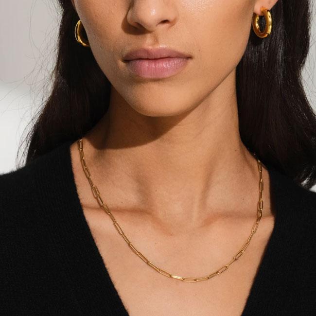 TOMWOOD トムウッド Box Chain Gold 16inch ボックスチェーン ゴールド