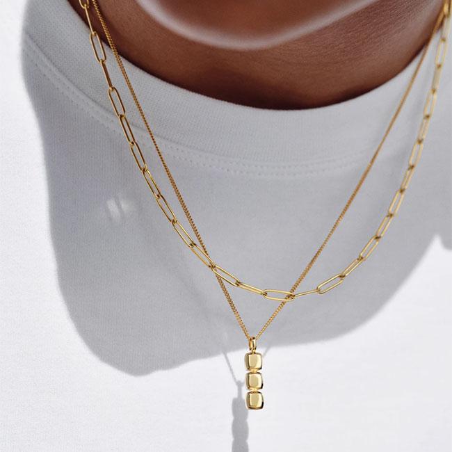 TOMWOOD トムウッド Box Chain Gold 16inch ボックスチェーン ゴールド