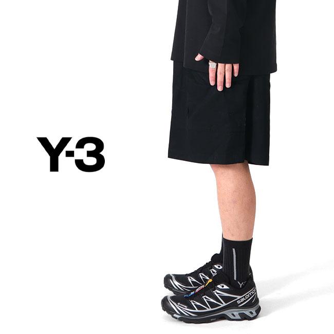 Y-3 ワイスリー ウォッシュ ツイル ベルト付き ワイドショーツ IN8718
