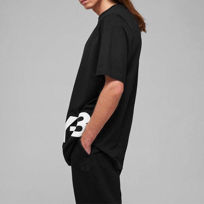 Y-3 ワイスリー チェスト ビッグロゴ Tシャツ HG6093 半袖Tシャツ 黒