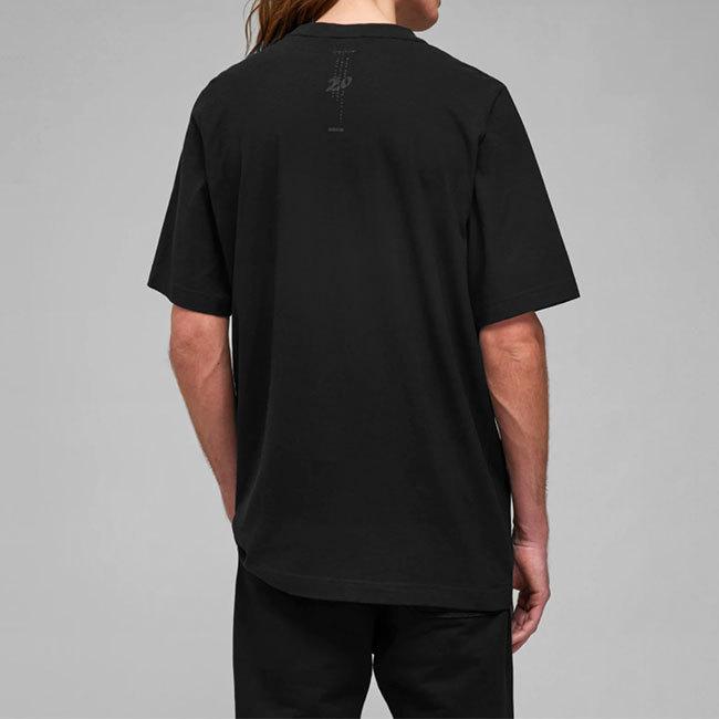 Y-3 ワイスリー アンカー ワッペン ボーダー 切替 Tシャツ ブラック M Y-3 - Y-3 ワイスリー アンカー ワッペン ボーダー 切替 Tシャツ