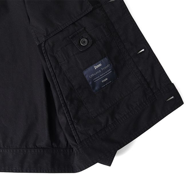 [SALE] HERNO ヘルノ Gジャン型 コットンジャケット GI000405U 黒 白 メンズの画像