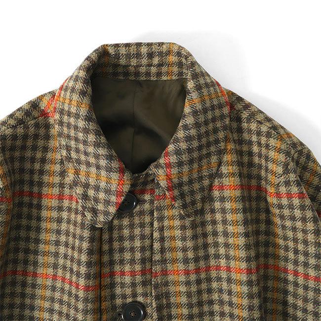 【美品/名作】Anatomica ダスターコート Arthur オレンジチェック ANATOMICA アナトミカ チェック マクファーランコート 530-552