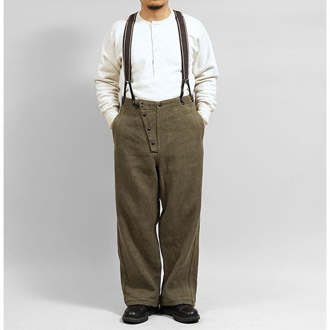 Nigel Cabourn ブラウン サスペンダー 主役級の小物》LEATHER SUSPENDER - PEAT LABEL – ナイジェル