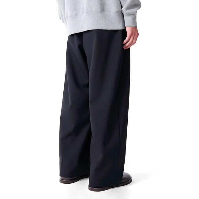 STUDIO NICHOLSON スタジオニコルソン LINE DOUBLE PLEAT VOLUME PANT ダブルプリーツ ボリュームパンツ LINE SNM-1185 紺 ネイビー ワイドパンツ メンズの画像
