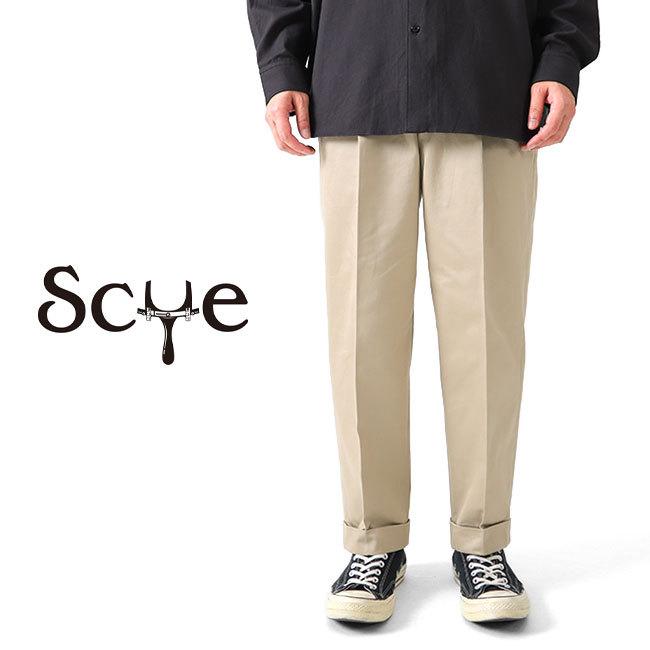 Scye ツータック テーパードチノパンツ ホワイト SCYE BASICS [ サイ