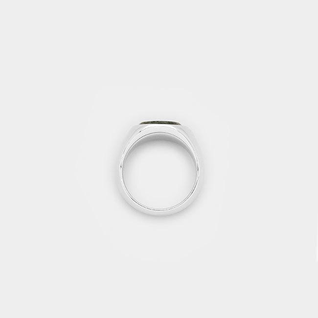 tomwood オーバル　グリーンマーブル　size48 TOM WOOD oval green marble ring トムウッド オーバル グリーン