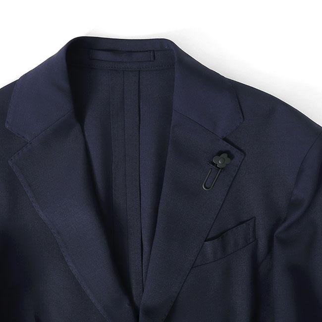 J7209 美品 ラルディーニ easy wearトラベルスーツ ネイビー 44 LARDINI ラルディーニ EASYWEAR トロピカルウール セットアップスーツ