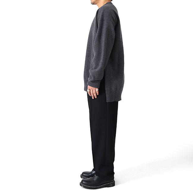 JIL SANDER ジルサンダー CN LS JUMPER サイドスリット ウールセーター J21GP0003 J14603 グレー メンズの画像