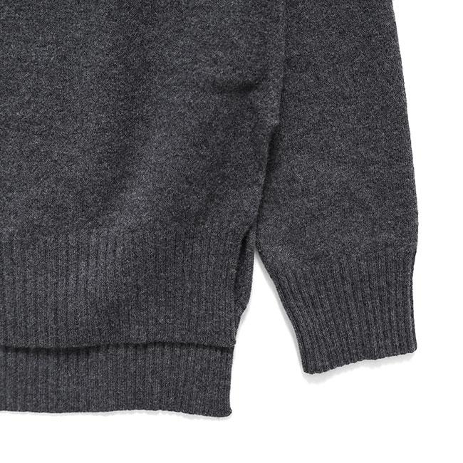 JIL SANDER ジルサンダー CN LS JUMPER サイドスリット ウールセーター J21GP0003 J14603 グレー メンズの画像