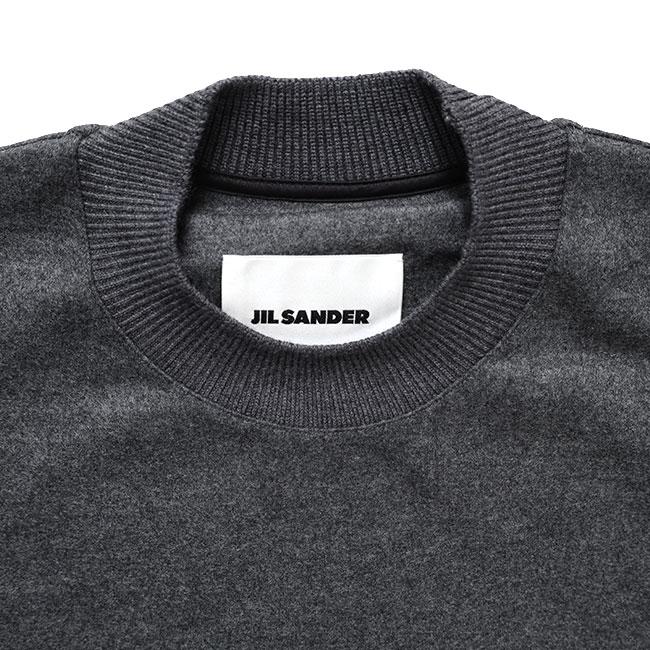 JIL SANDER ジルサンダー プルオーバー ウールメルトン スウェットセーター J22GU0112 J40045 グレー メンズの画像