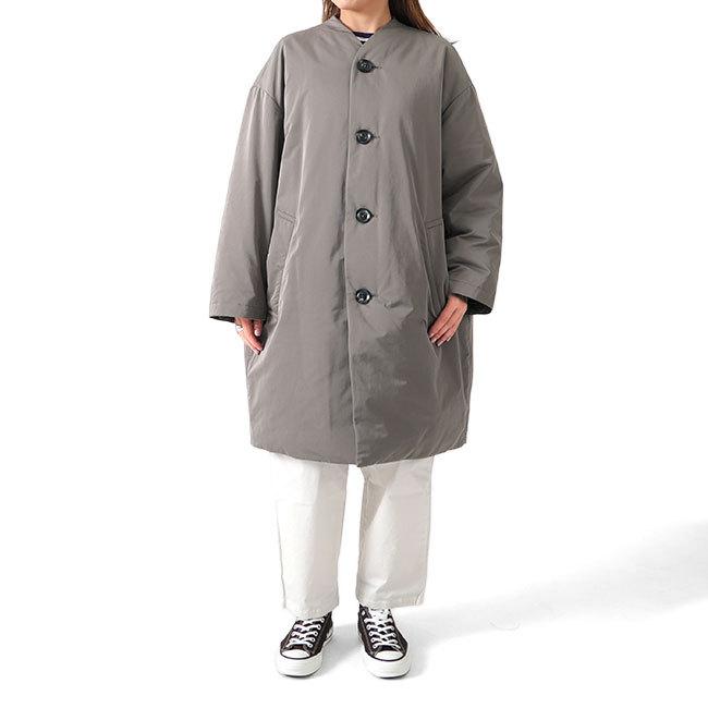 LE GLAZIK ルグラジック 高密度ギャバジン ノーカラー ダウンコート JL